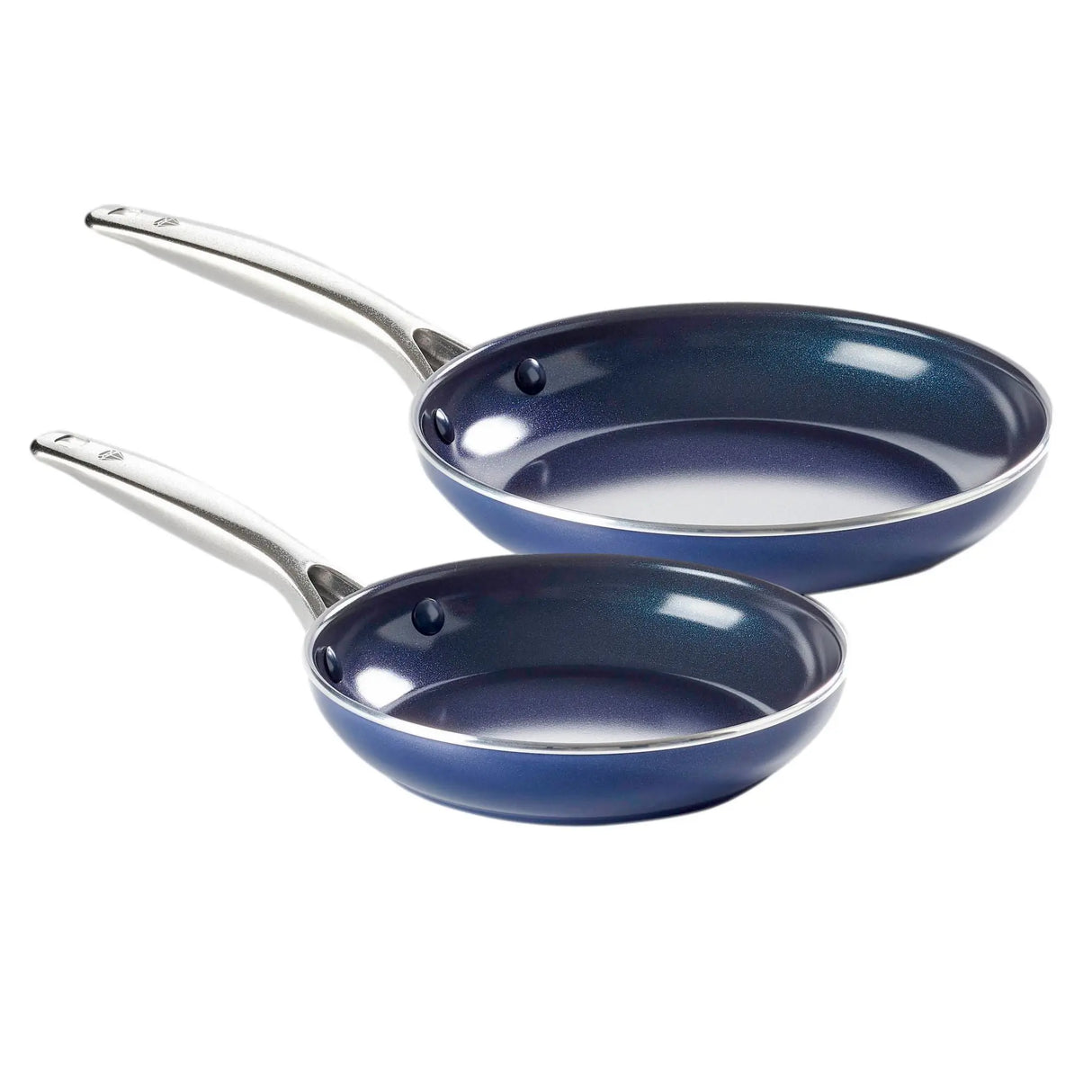 Blue Diamond Non-Stick Frypan Set (9.5" & 11") | Ceramic-Infused Durability Blue Diamond