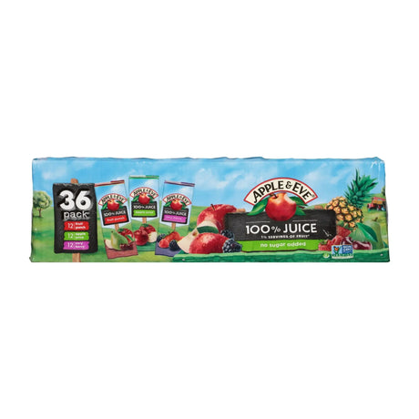 Apple & Eve 100% Fruit Juice (36-Pack, 6.7 oz Each) | Mixed Flavors On-the-Go Apple & Eve