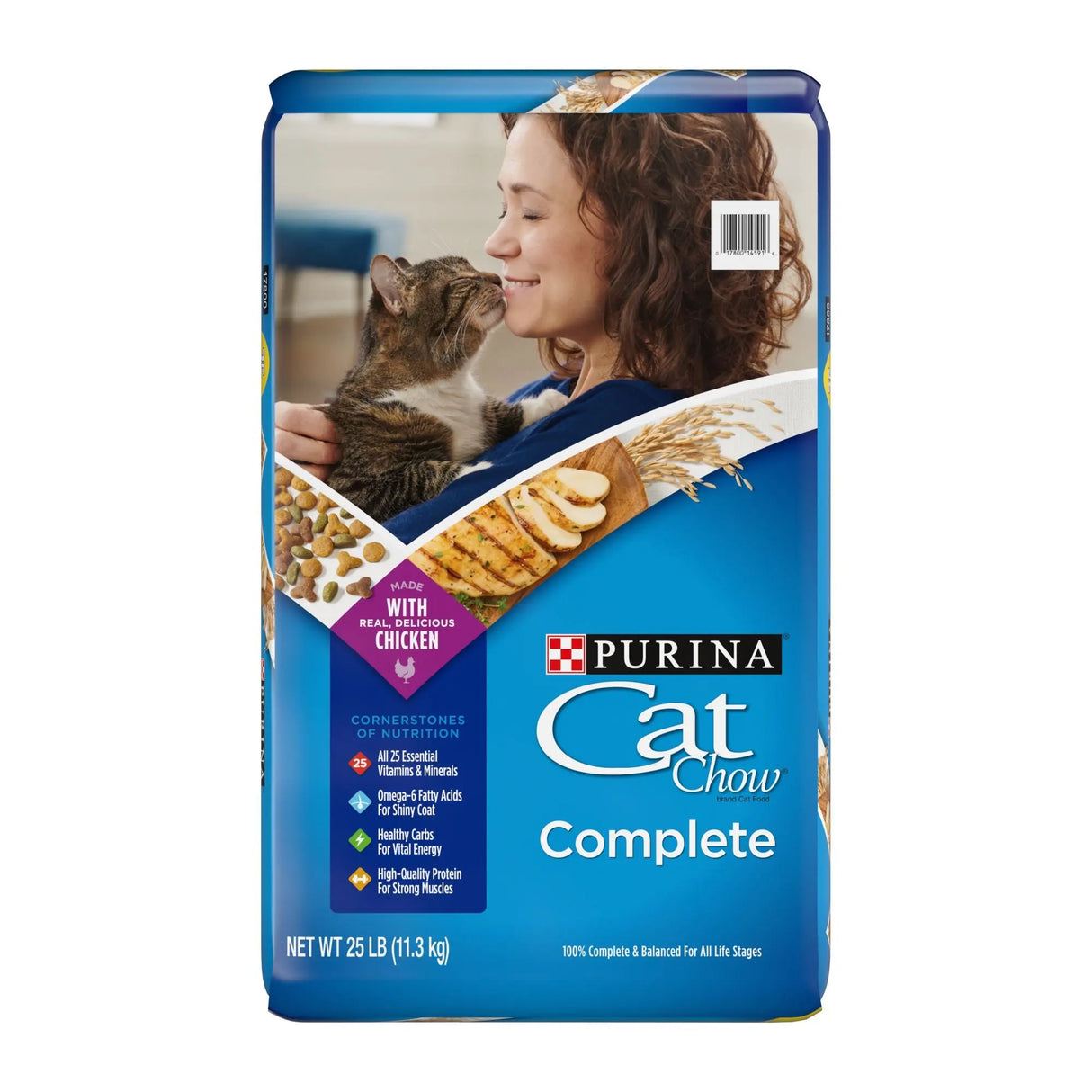 Purina Cat Chow Complete Dry Cat Food (25 lbs) | Balanced Nutrition for Adult Cats Purina