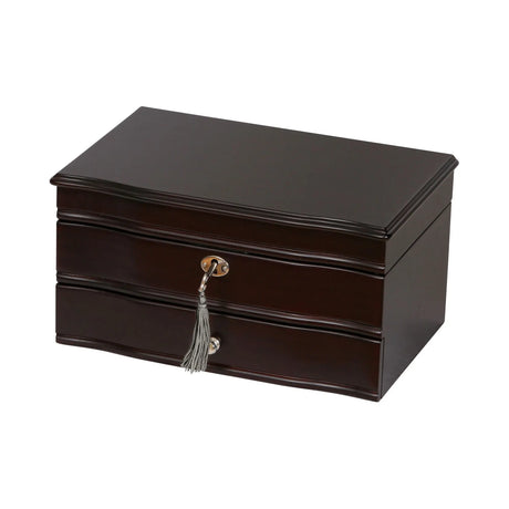 Mele & Co Davina Jewelry Box | Locking Mahogany Wooden Storage Mele and Co.