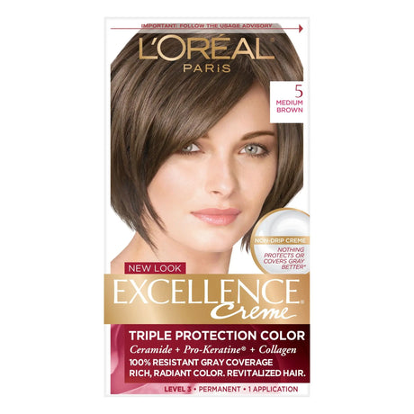 L'OrÃ©al Paris Excellence Hair Color (2-Pack) | Rich, Long-Lasting Gray Coverage L'Oreal