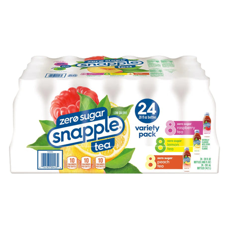 Diet Snapple Iced Tea Variety Pack (24-Pack, 20 fl oz Each) | Refreshing, Zero-Sugar Beverage Snapple