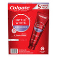 Colgate Optic White Whitening Toothpaste (5-Pack, 4.2 oz Each) | Hydrogen Peroxide Formula Colgate