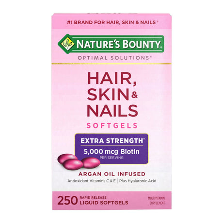 Natureâ€™s Bounty Hair, Skin & Nails Vitamins (250 ct.) | Extra Strength Biotin Blend for Beauty Support Nature's Bounty