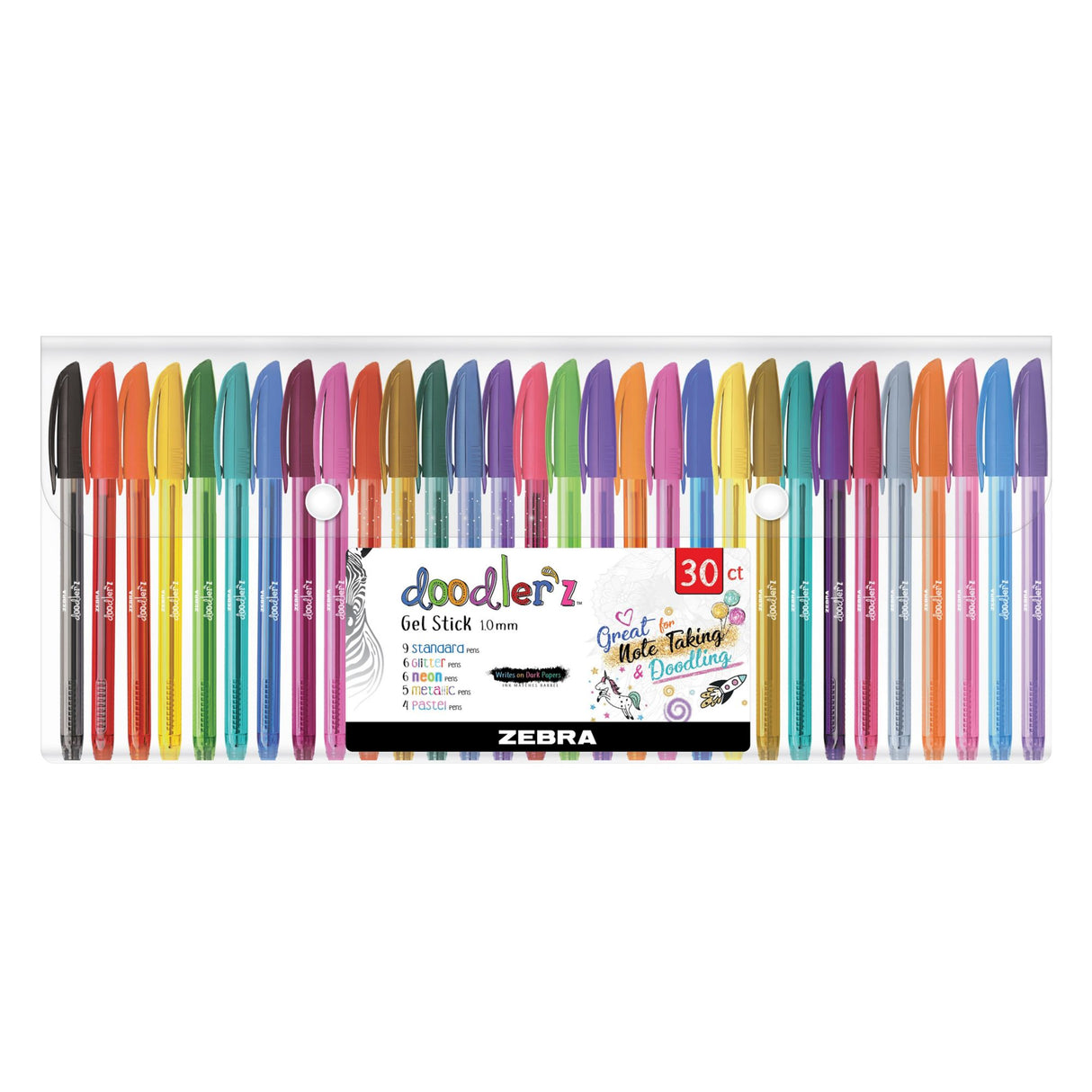 Zebra Doodlerz gel pens 30 pack assorted