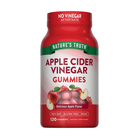 Natureâ€™s Truth Apple Cider Vinegar Gummies (120 ct.) | With Ginger & The Mother Nature's Truth