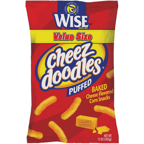 Wise Puffed Cheez Doodles (15 oz) | Lightly Puffed Cheese Snack Wise
