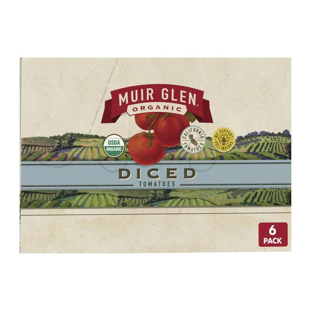 Muir Glen Organic Diced Tomatoes (6-Pack, 14.5 oz Each) | Pure, BPA-Free Canned Tomatoes Muir Glen