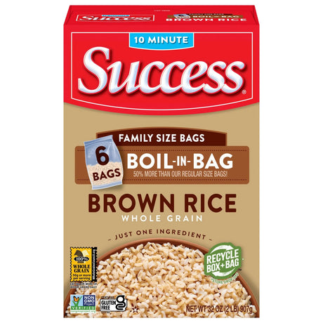 Success Brown Rice (32 oz) | Boil-in-Bag Whole Grain Convenience Success