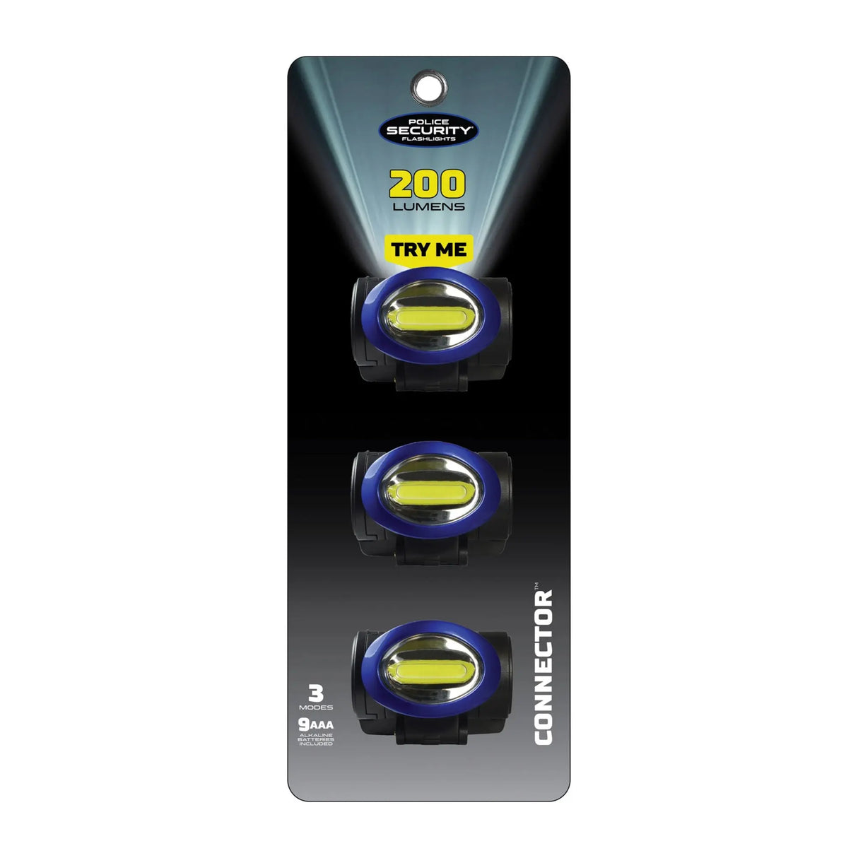 Police Security 200-Lumen Connector Headlamps, 3 pk. Police Security