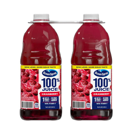 Ocean Spray 100% Cranberry Juice Blend (2-Pack, 96 fl oz Each) | Pure & Tart Refreshment Ocean Spray