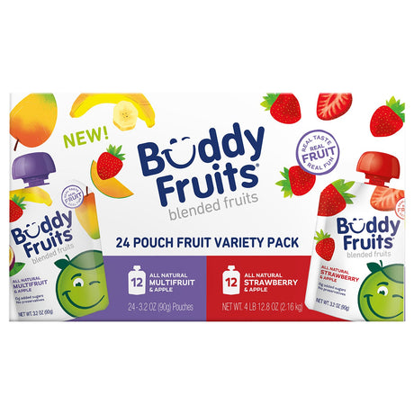 Buddy Fruits Blended Fruit Pouches 24 count