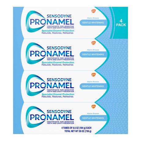 Sensodyne Pronamel Whitening Toothpaste (4-Pack) | Gentle Enamel Protection & Brightening Sensodyne
