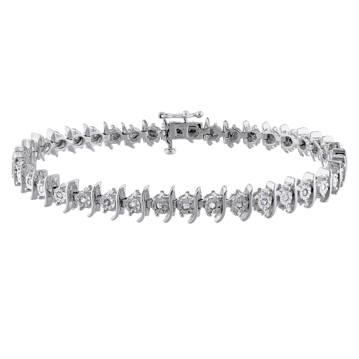 Moissanite Tennis Bracelet (0.5 ct t.w, Sterling Silver) | Sparkling Elegance for Every Occasion Delmar