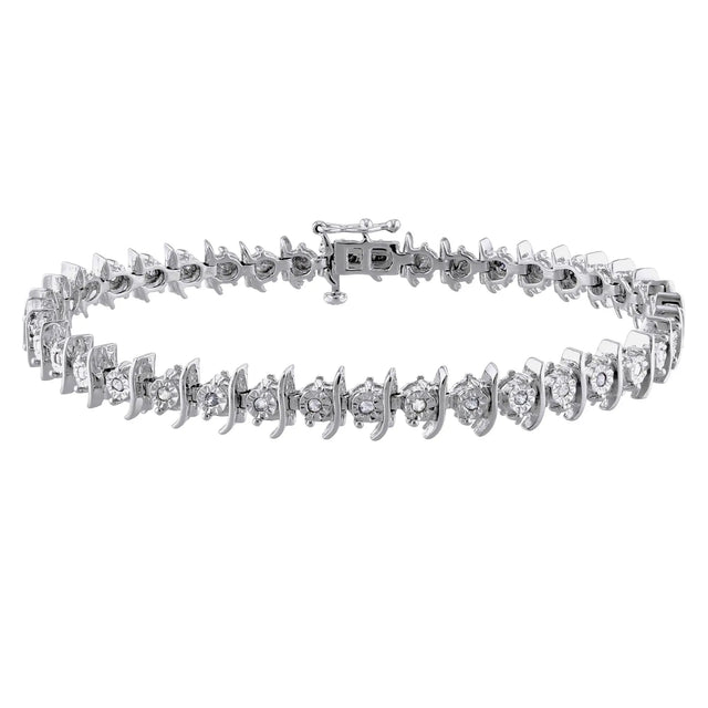 Moissanite Tennis Bracelet (0.5 ct t.w, Sterling Silver) | Sparkling Elegance for Every Occasion Delmar