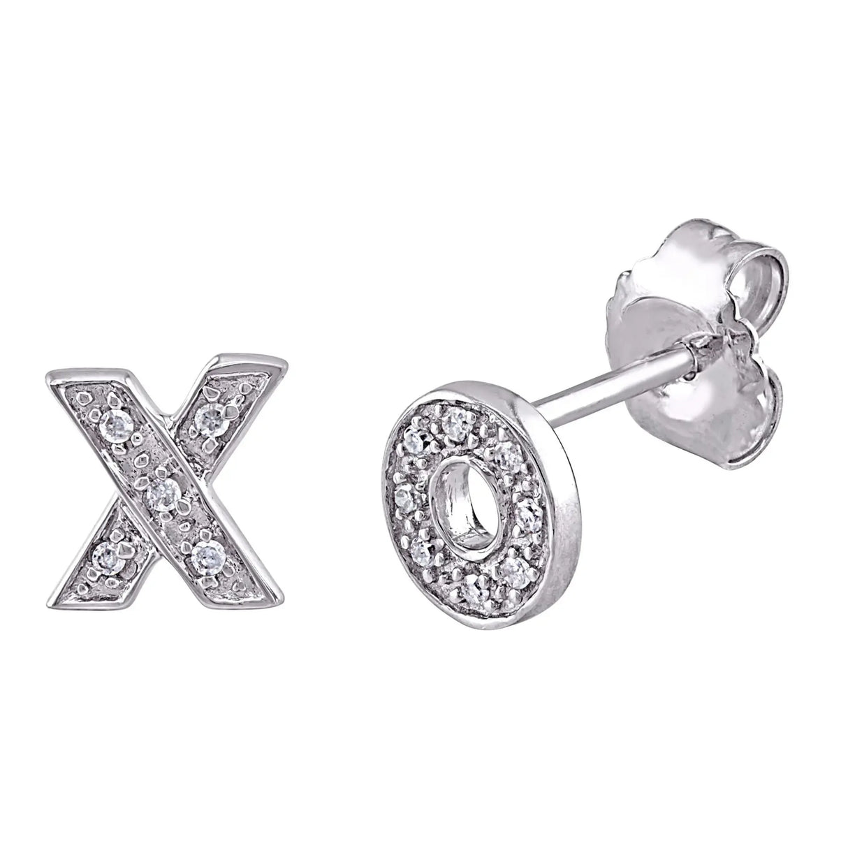 Hugs & Kisses Sterling Silver Earrings | Sweet, Symbolic Sparkle for Any Occasion Delmar