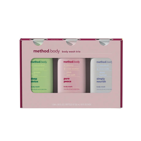 Method Body Wash Variety Pack (3-Pack) | Invigorating Scents for Nourished Skin Method