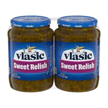 Vlasic Sweet Relish (2-Pack, 24 oz Each) | Perfectly Tangy, Crunchy Relish Vlasic