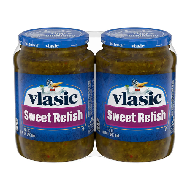 Vlasic Sweet Relish (2-Pack, 24 oz Each) | Perfectly Tangy, Crunchy Relish Vlasic