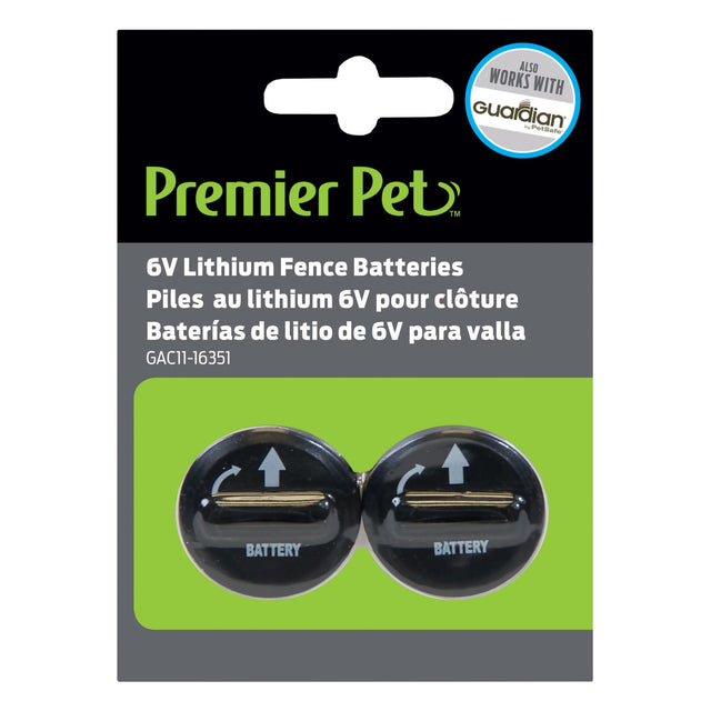 Premier Pet 6V Lithium Batteries 2 pack