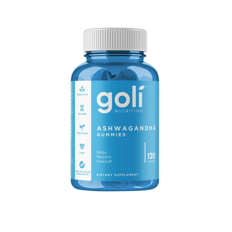 Goli Ashwagandha Gummies (120 ct.) | Stress Relief & Mood Support in Chewy Form Goli Nutrition