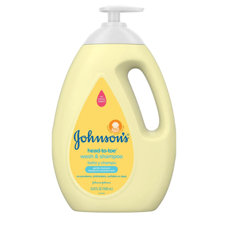 Johnson's Head-to-Toe Baby Wash (33.8 oz) | Gentle Tear-Free Cleanser Johnson's