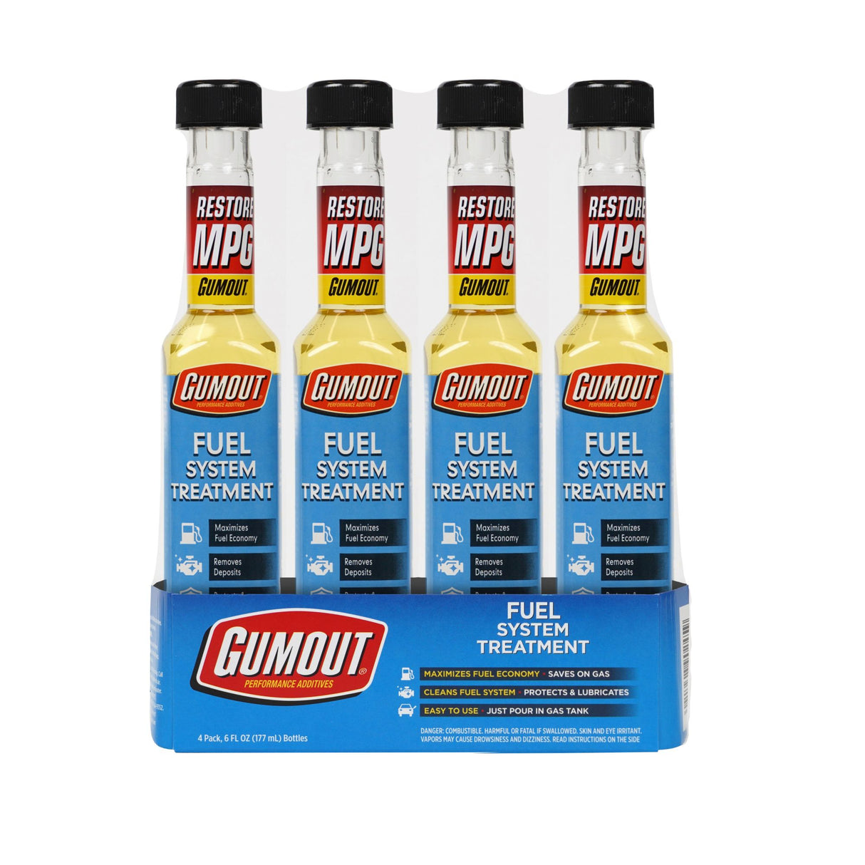 Gumout Fuel System Treatment 4-pack 6 oz bottles