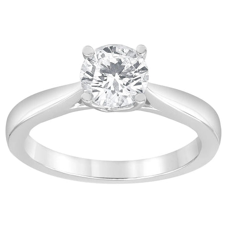 Diamond Solitaire Ring (0.75 ct t.w., 14k White Gold) | Classic Timeless Sparkle Unique Designs
