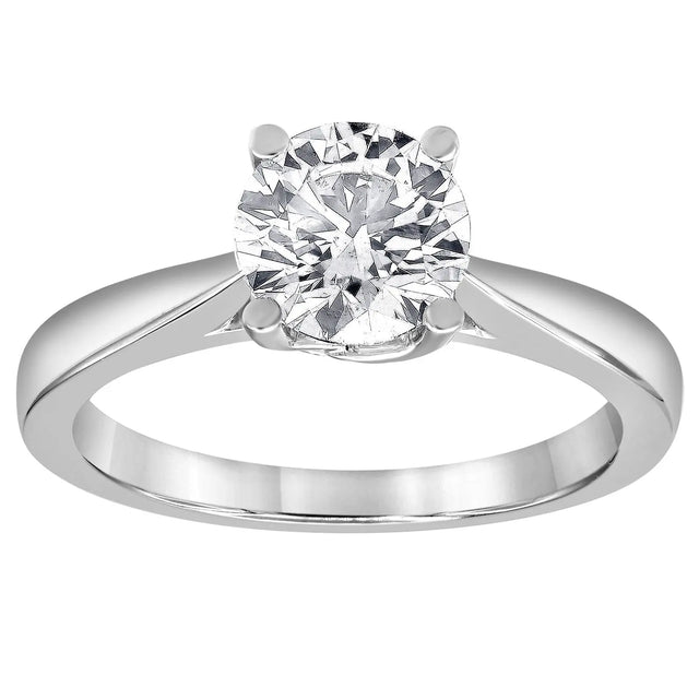Diamond Solitaire Ring (1.5 ct TW, 14k White Gold) | Elegant Sparkle Statement Unique Designs
