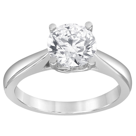 2 ct diamond solitaire ring in 14K white gold