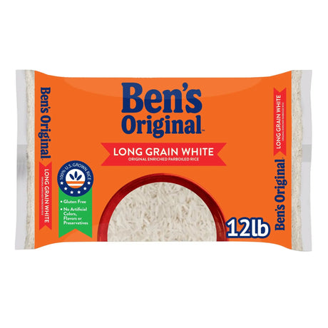 Ben's Original Parboiled Rice (12 lbs) | Enriched Long Grain Pantry Staple Ben's Original