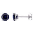 Created Blue Sapphire Stud Earrings (2 ct. t.w.) | Elegant Sterling Silver Design AFS Wholesale Shop