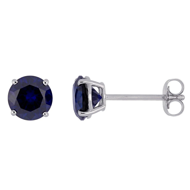 Created Blue Sapphire Stud Earrings (2 ct. t.w.) | Elegant Sterling Silver Design AFS Wholesale Shop