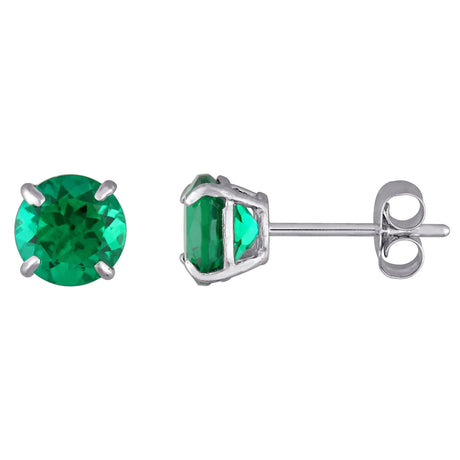 Created Emerald Stud Earrings (1.625 ct. t.g.w.) | Sparkling Green Gemstone Elegance AFS Wholesale Shop