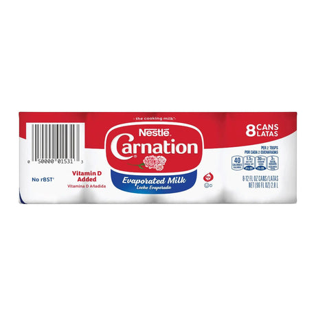 Carnation Evaporated Milk (8-Pack, 12 oz Each) | Rich, Creamy Base for Recipes Carnation