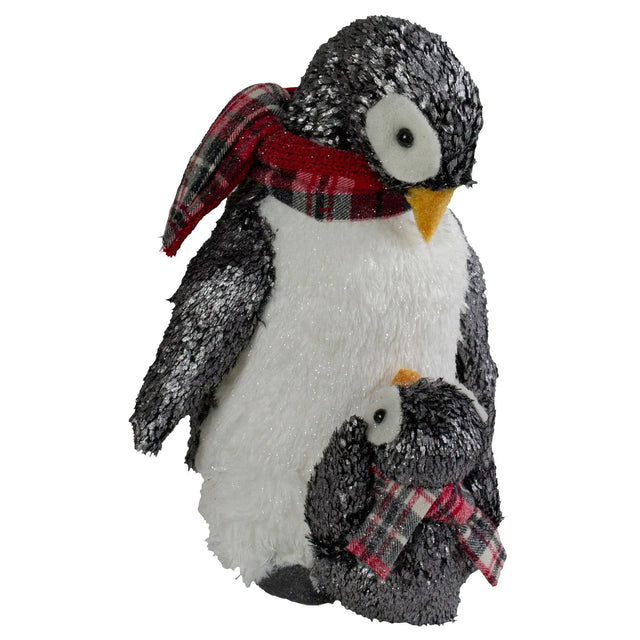 Northlight Plush Penguin Holiday Figurine (12") | Adorable Mother & Chick DÃ©cor Northlight