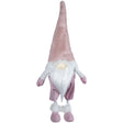 Northlight 20" Bouncy Gnome Figure (White & Pink) | Festive Lawn Accent Northlight