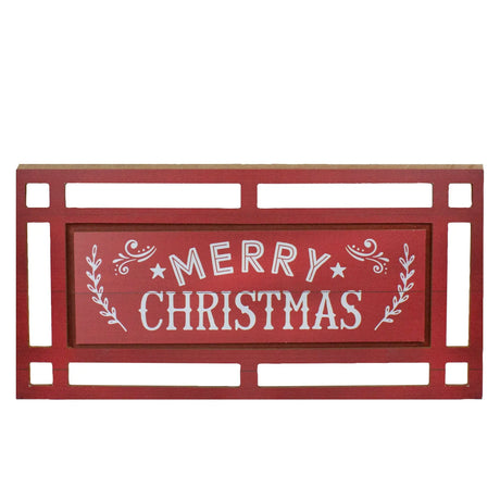 Northlight Merry Christmas Wooden Wall Sign (24") | Red & White Festive DÃ©cor Northlight
