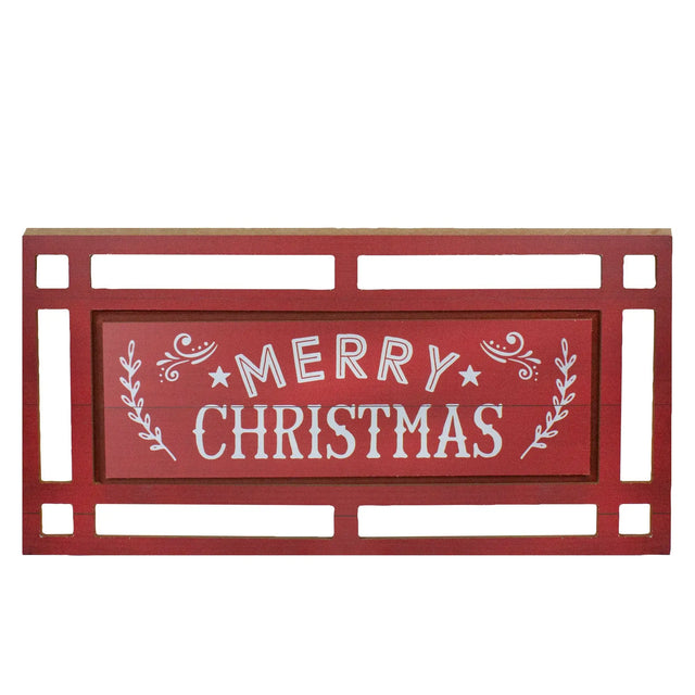 Northlight Merry Christmas Wooden Wall Sign (24") | Red & White Festive DÃ©cor Northlight