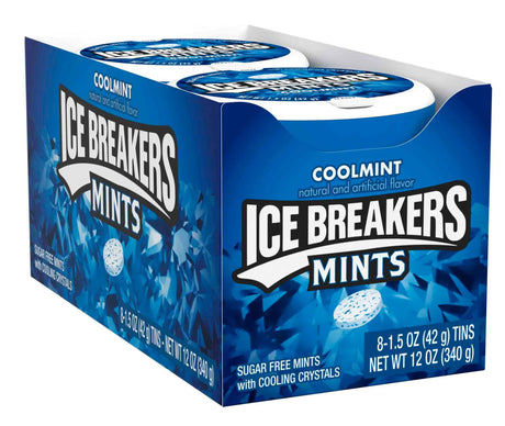 Ice Breakers Cool Mints â€“ Sugar-Free (8 pk.) | Long-Lasting Fresh Breath on the Go Ice Breakers