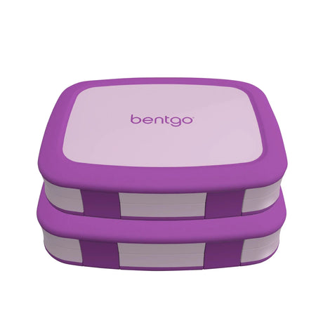 Bentgo Fresh Lunch Box (2-Pack, Purple) | Kids Leakproof Bento Set Bentgo