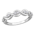DEW Created Moissanite Anniversary Ring .25 ct in Sterling Silver
