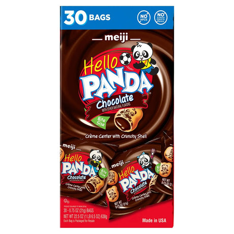 Hello Panda Snack Packs (30 Count) | Bite-Sized Biscuits Filled with Creamy Chocolate Hello Panda