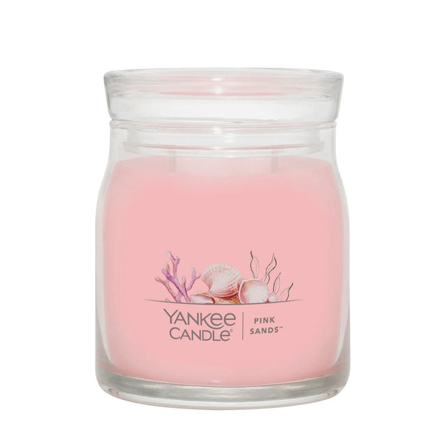 Yankee Candle Pink Sands Candle | Signature Medium Jar with Tropical Floral Notes Yankee Candle