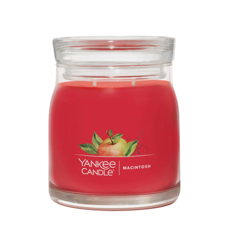 Yankee Candle Macintosh Candle | Signature Medium Jar with Crisp Apple Scent Yankee Candle