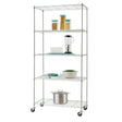 Trinity Basics 5-Tier Wire Shelving | NSF Certified, Mobile Storage Trinity