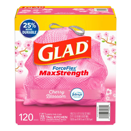 Glad ForceFlex Trash Bags (120 ct., 13 Gal) | Febreze Freshness & Extra Durability Glad