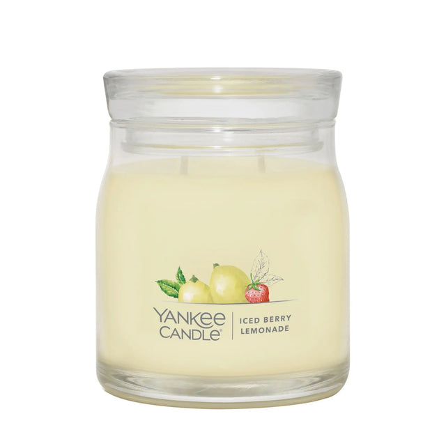 Yankee Candle Iced Berry Lemonade Candle | Signature Medium Jar with Sweet & Tart Aroma Yankee Candle