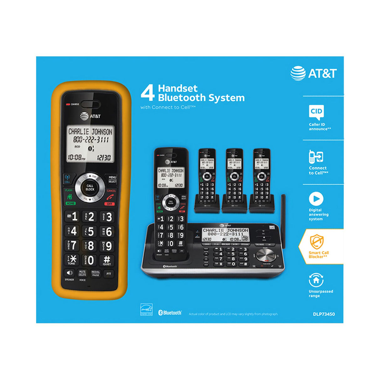 AT&T 4-handset cordless phone with Bluetooth and call blocker