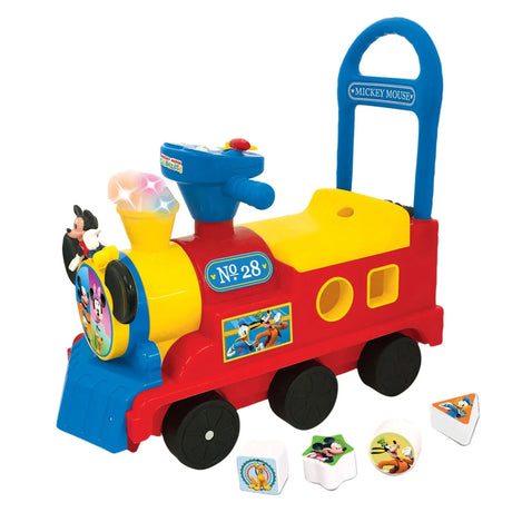 Kiddieland Mickey Mouse Train Ride-On | Interactive Sorting Play for Toddlers Kiddieland